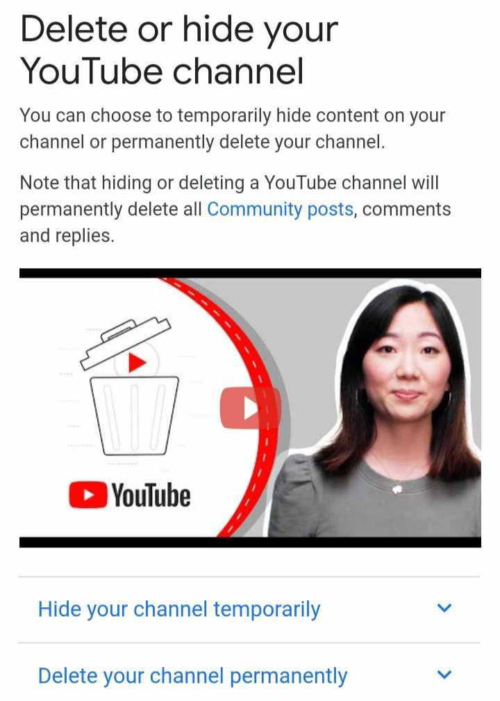 how to delete youtube channel in smartphone