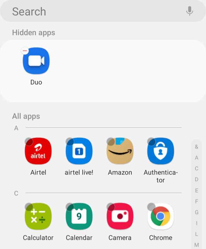 how to hide apps in samsung